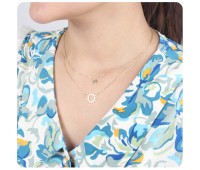 Sun Silver Necklace SPE-5597-GP